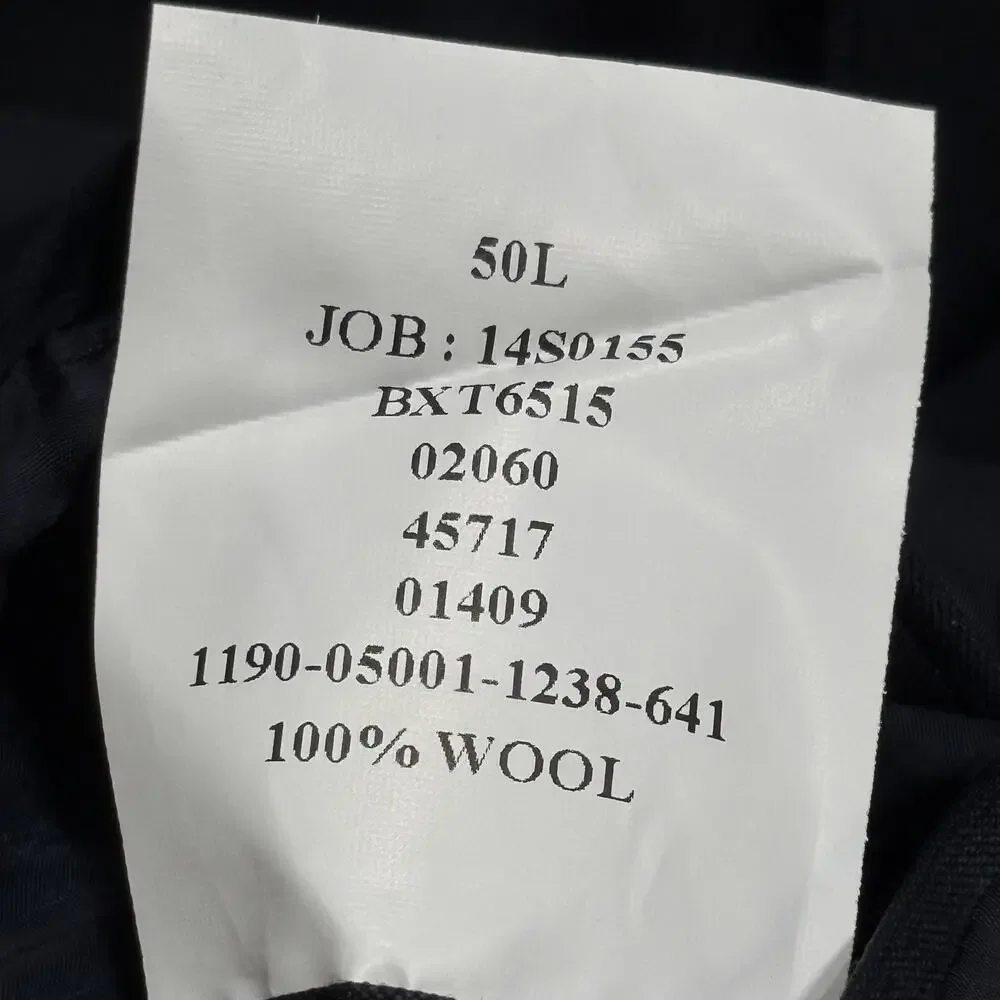 Jos A Bank Blazer Mens 50L Blue Wool Traveler's Collection Two Button Coat